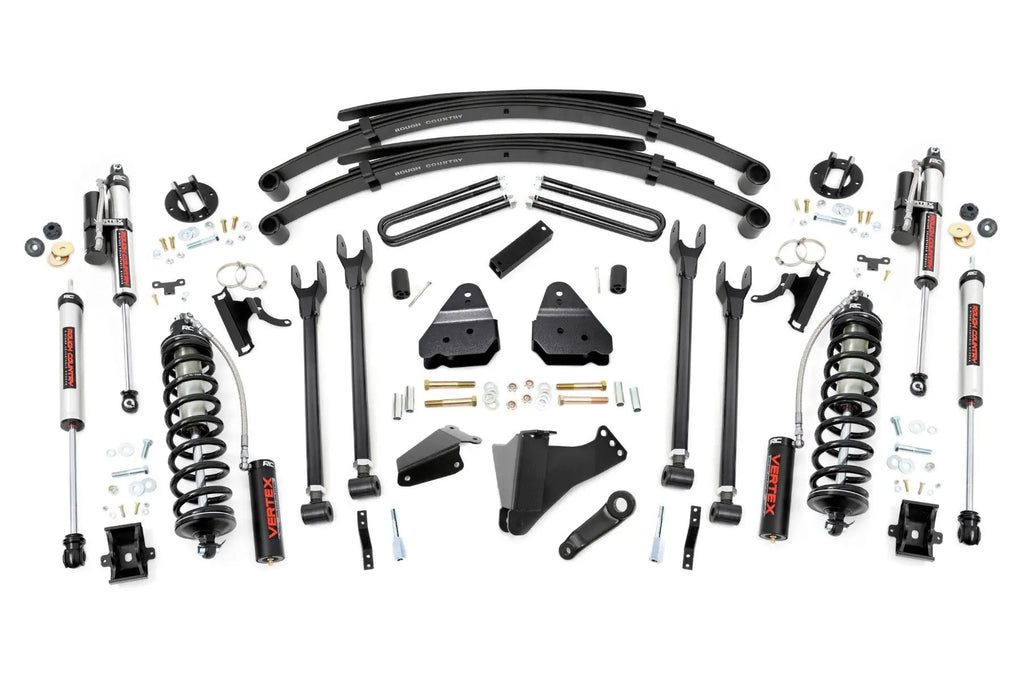 6 Inch Lift Kit | Gas | 4 Link | RR Spring | C/O Vertex | Ford F-250/F-350 Super Duty (05-07) by Rough Country