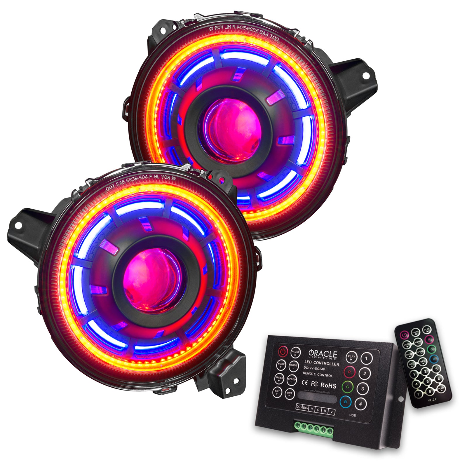 Oculus(tm) ColorSHIFT(r) Bi-LED Projector Headlights for Wrangler JL/Gladiator by Oracle Lighting