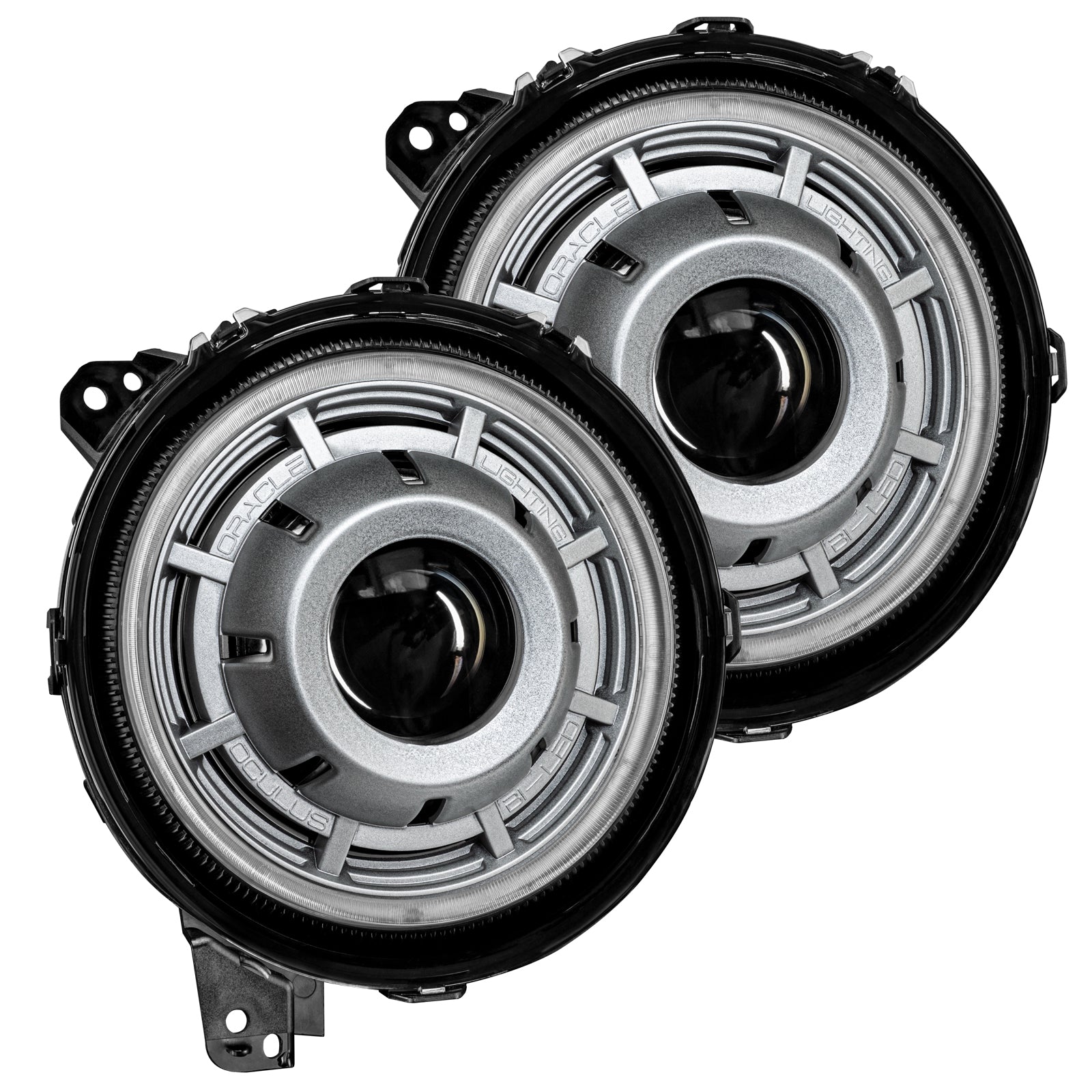 Oculus(tm) Bi-LED Projector Headlights - Satin Silver by Oracle Lighting