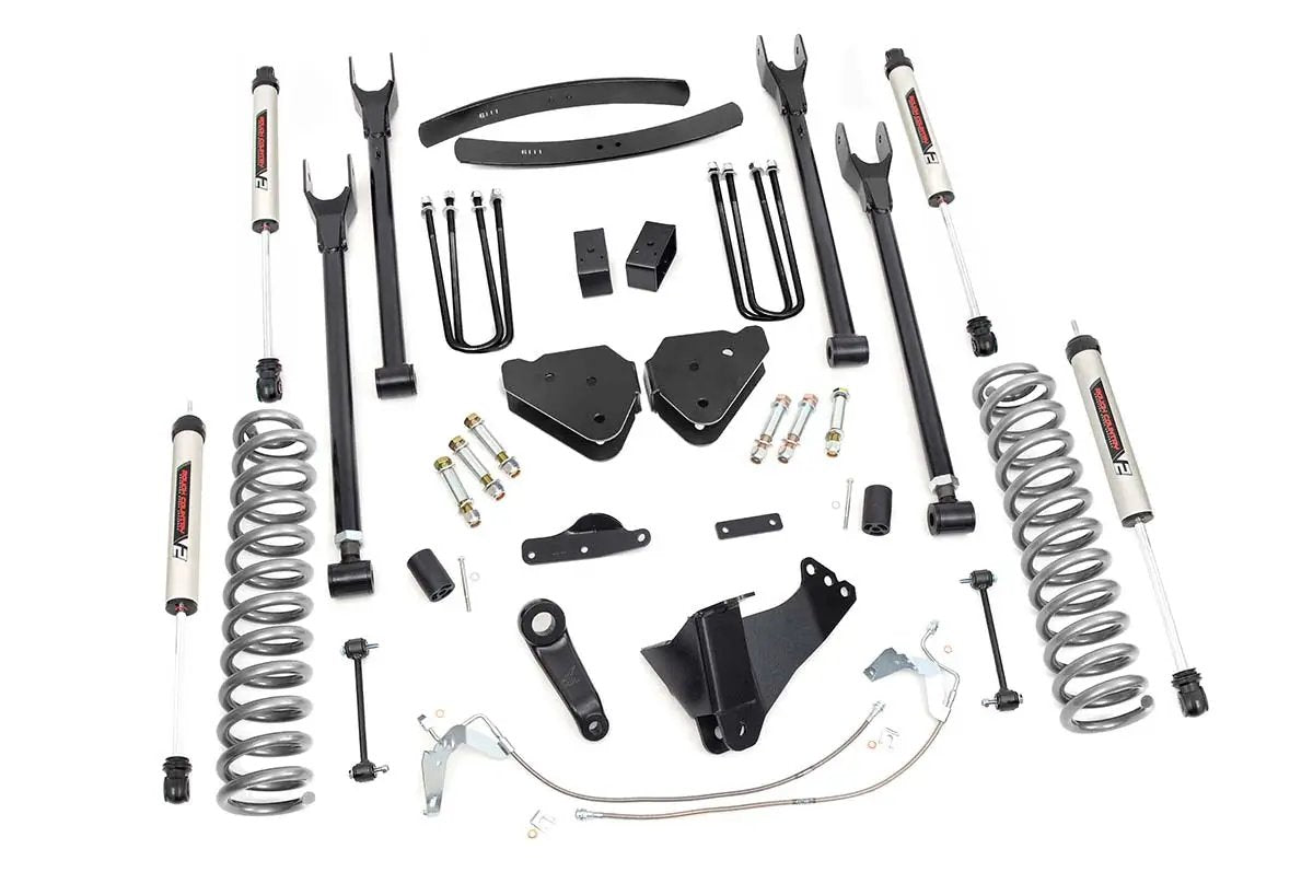 6 Inch Lift Kit | Gas | 4 Link | V2 | Ford F-250/F-350 Super Duty 4WD (08-10) by Rough Country