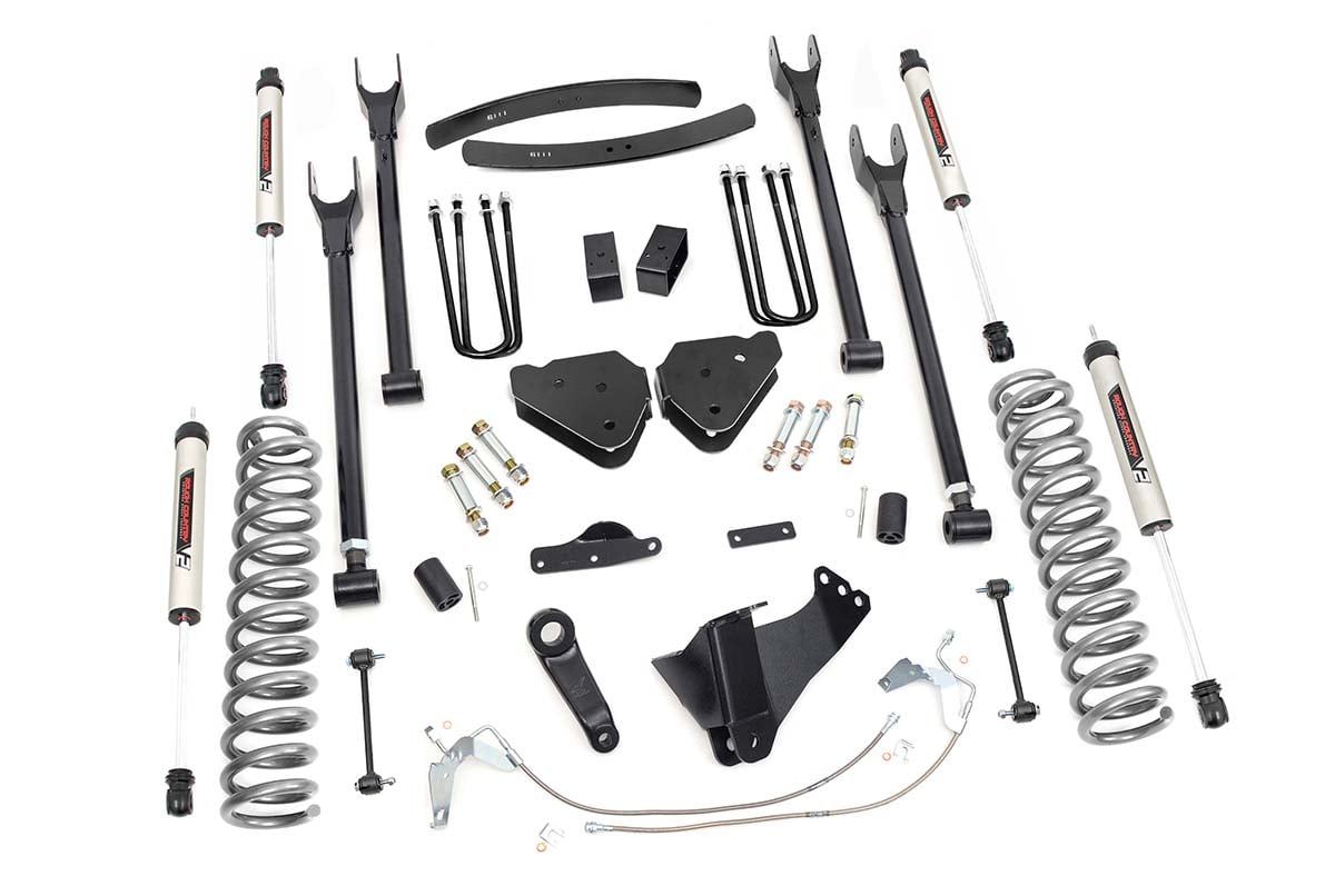 6 Inch Lift Kit | Gas | 4 Link | V2 | Ford F-250/F-350 Super Duty 4WD (08-10) by Rough Country