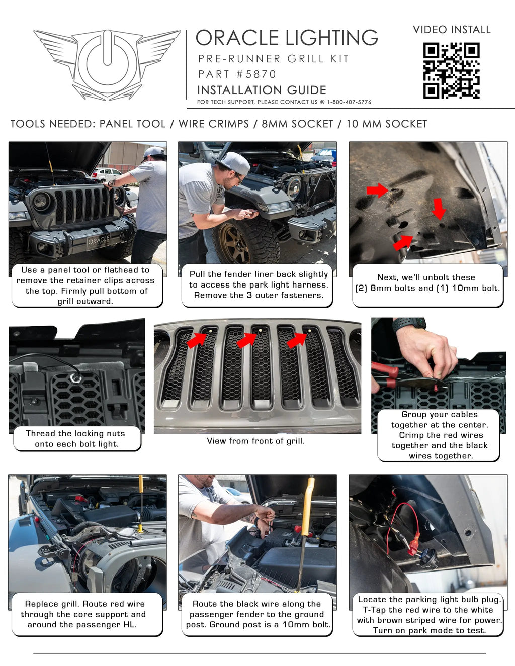 Pre-Runner Style LED Grill Kit, Red by Oracle Lighting