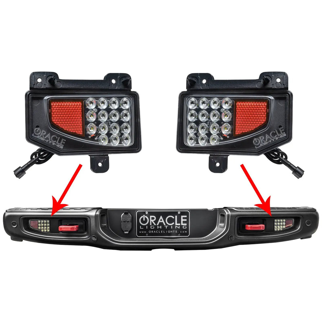 Rear Bumper LED Reverse Lights for Jeep Gladiator JT w/Plug & Play Harness by Oracle Lighting