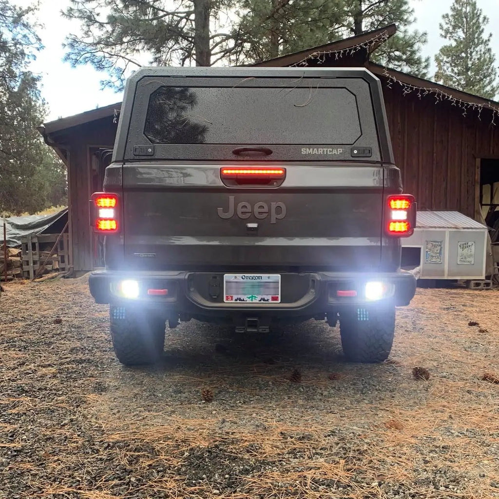 Rear Bumper LED Reverse Lights for Jeep Gladiator JT w/Plug & Play Harness by Oracle Lighting