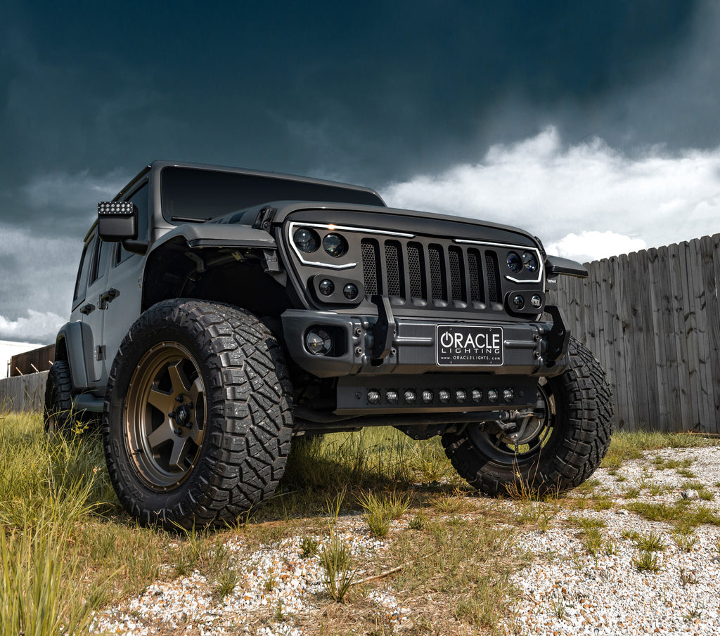 Skid Plate w/ Integrated LED Emitters -Jeep Wrangler JL/Gladiator JT-Clear Lens by Oracle Lighting