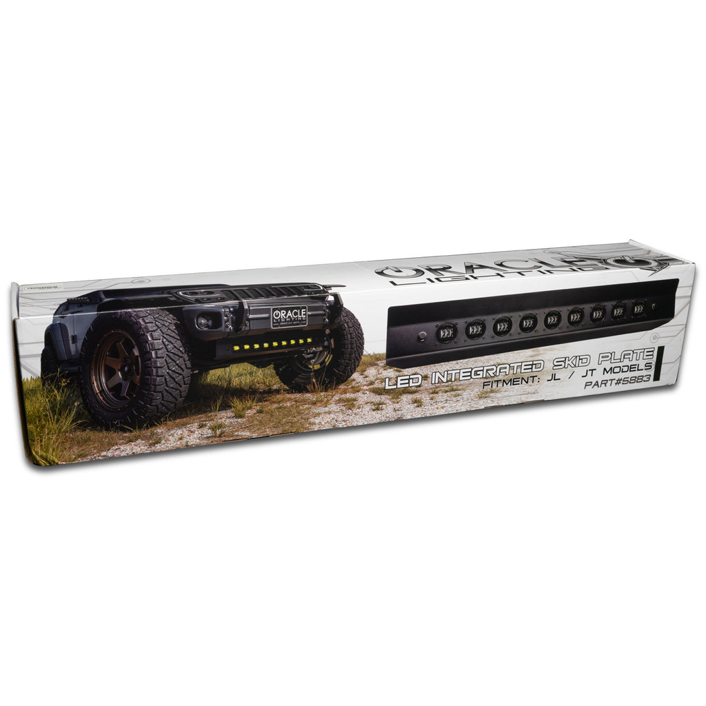 Skid Plate w/ Integrated LED Emitters -Jeep Wrangler JL/Gladiator JT-Clear Lens by Oracle Lighting
