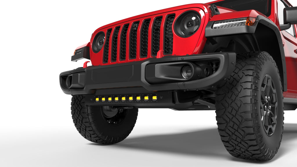 Skid Plate w/ Integrated LED Emitters -Jeep Wrangler JL/Gladiator JT-Yellow Lens by Oracle Lighting