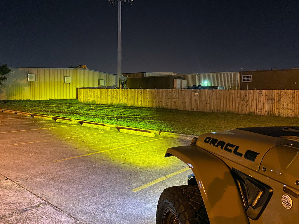 Skid Plate w/ Integrated LED Emitters -Jeep Wrangler JL/Gladiator JT-Yellow Lens by Oracle Lighting
