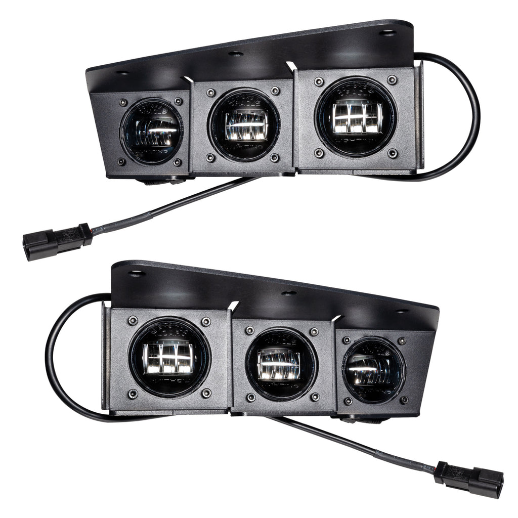ORACLE Lighting 2021-2024 Ford Bronco Triple LED Fog Light Kit for Steel Bumper by Oracle Lighting