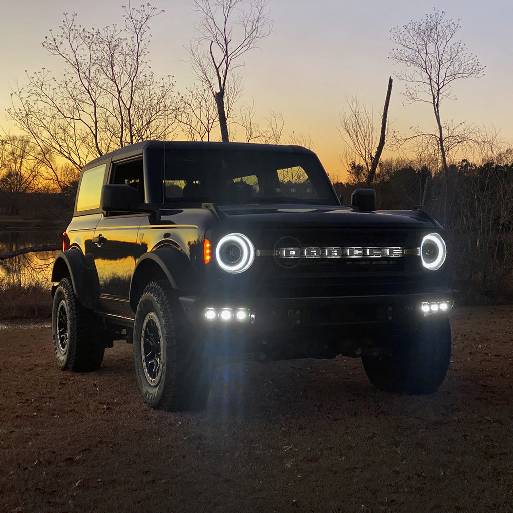 ORACLE Lighting 2021-2024 Ford Bronco Triple LED Fog Light Kit for Steel Bumper by Oracle Lighting