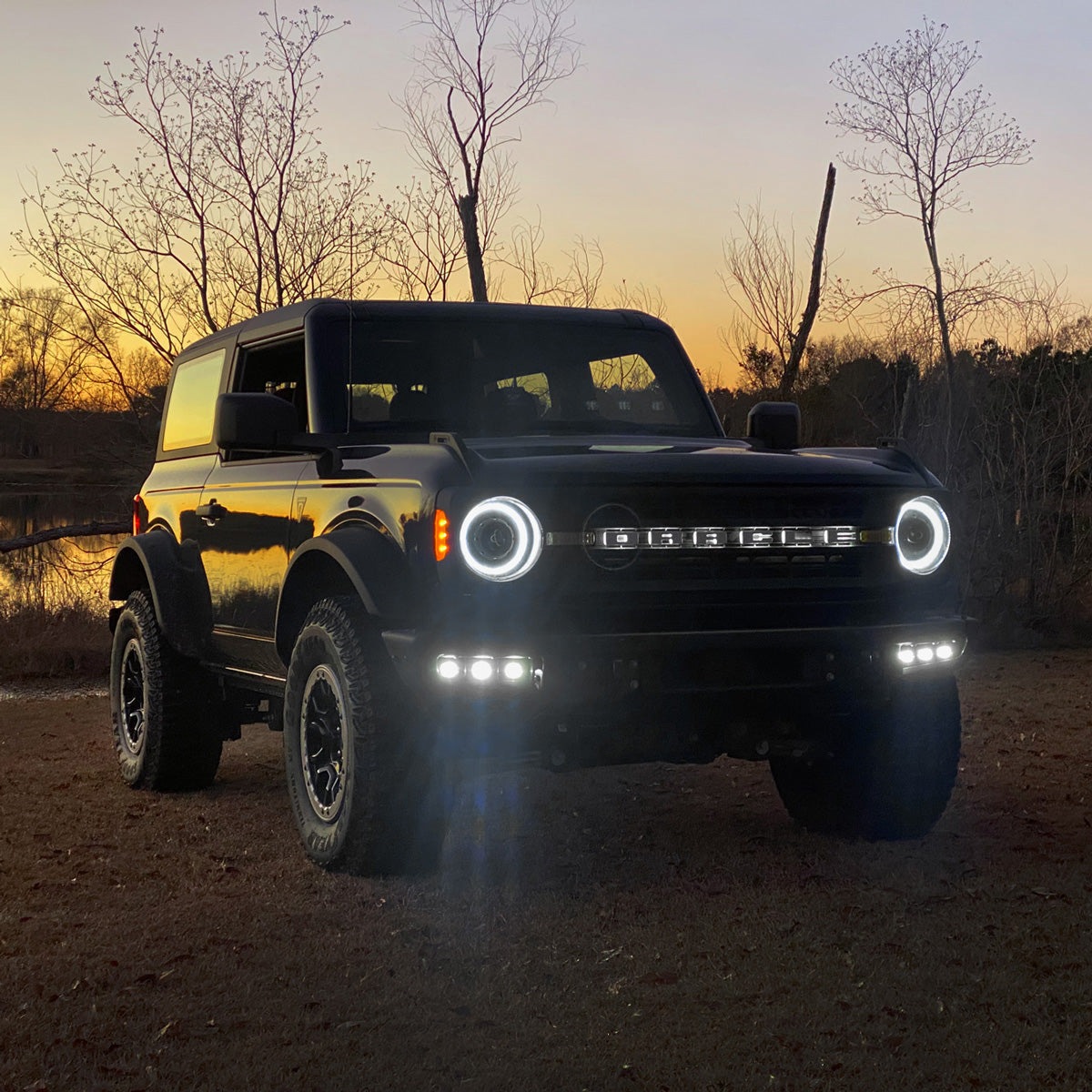 ORACLE Lighting 2021-2024 Ford Bronco Triple LED Fog Light Kit for Steel Bumper by Oracle Lighting