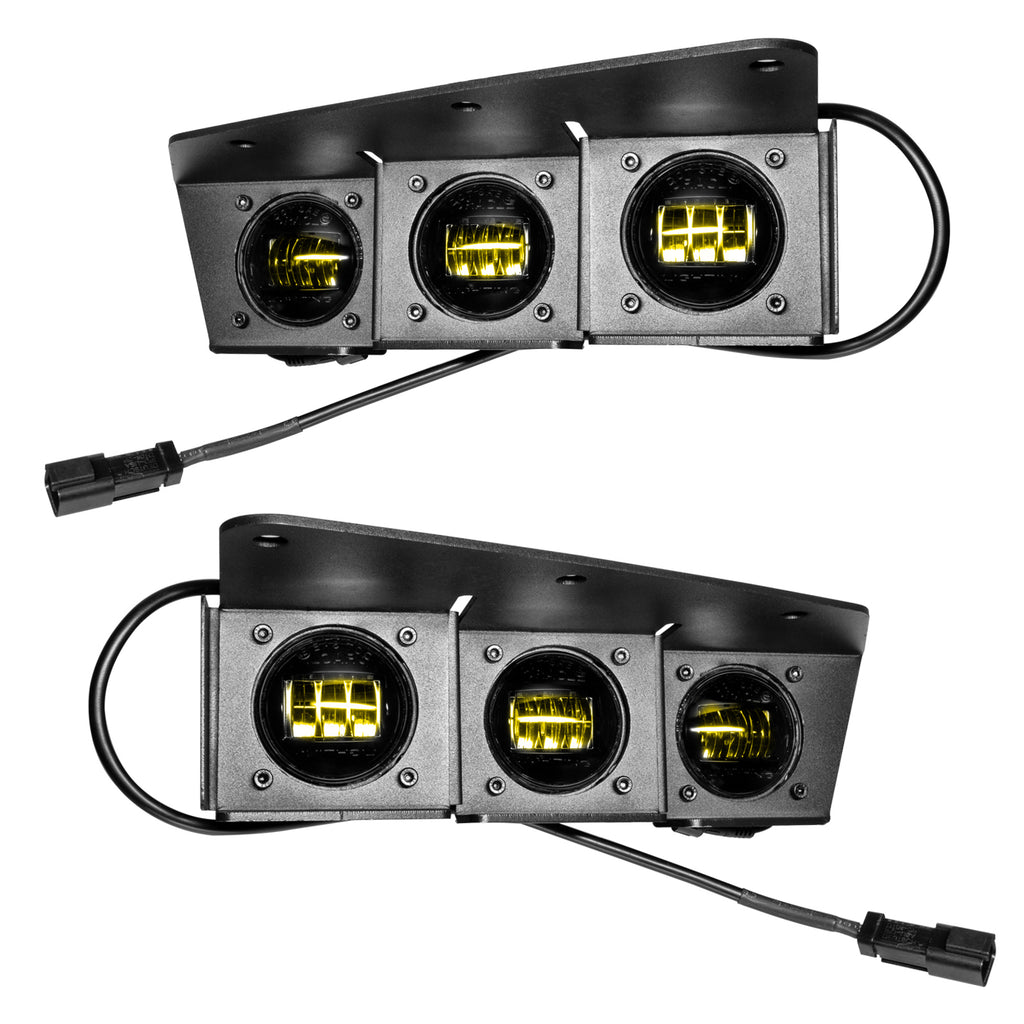 ORACLE Lighting 2021-2024 Ford Bronco Triple LED Fog Light Kit for Steel Bumper by Oracle Lighting