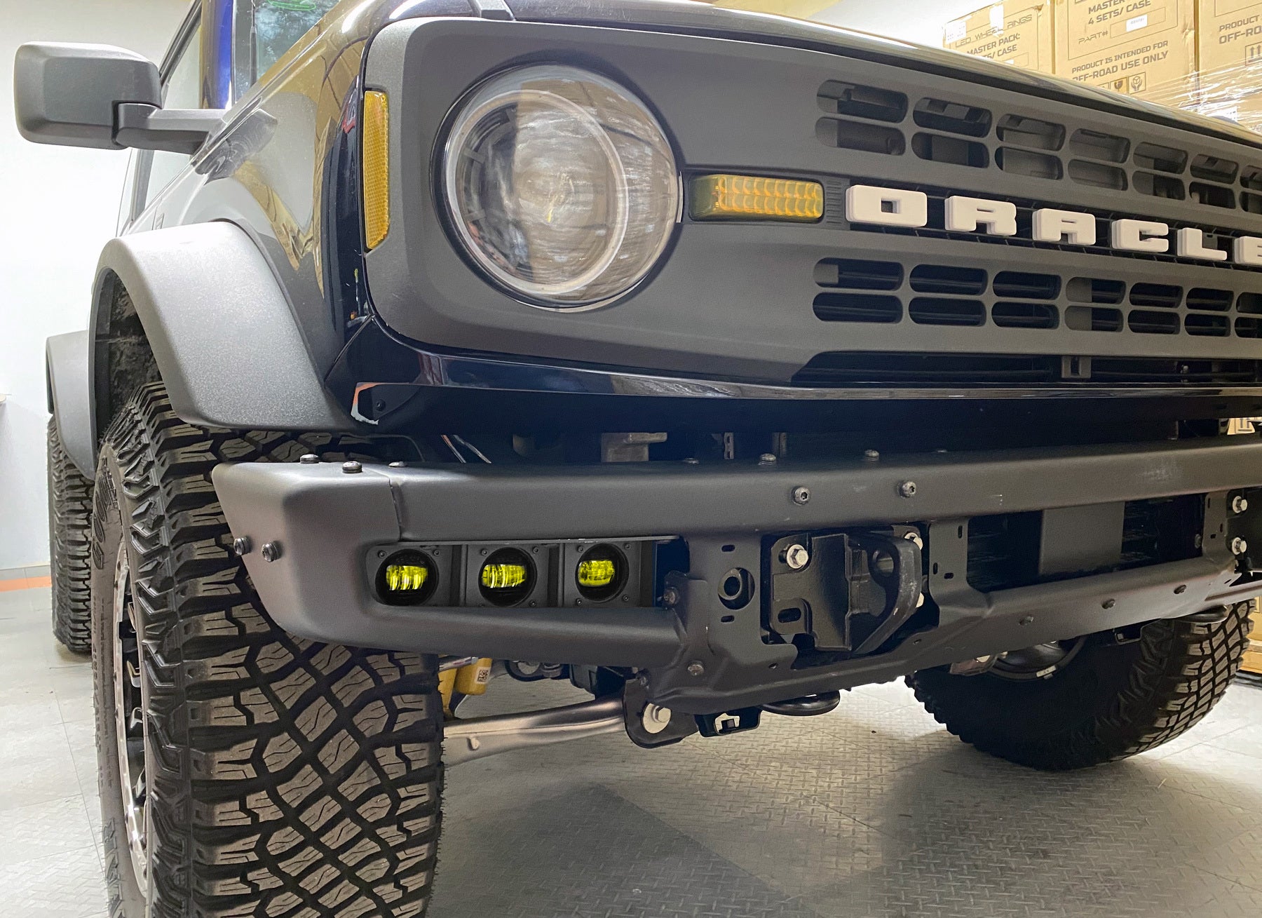 ORACLE Lighting 2021-2024 Ford Bronco Triple LED Fog Light Kit for Steel Bumper by Oracle Lighting