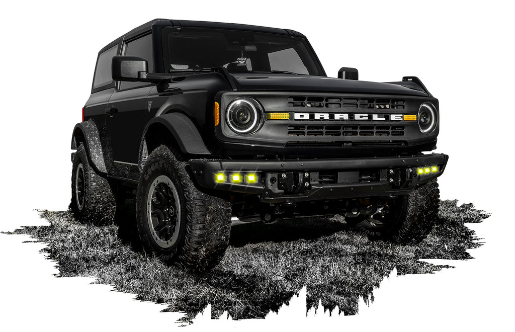 ORACLE Lighting 2021-2024 Ford Bronco Triple LED Fog Light Kit for Steel Bumper by Oracle Lighting