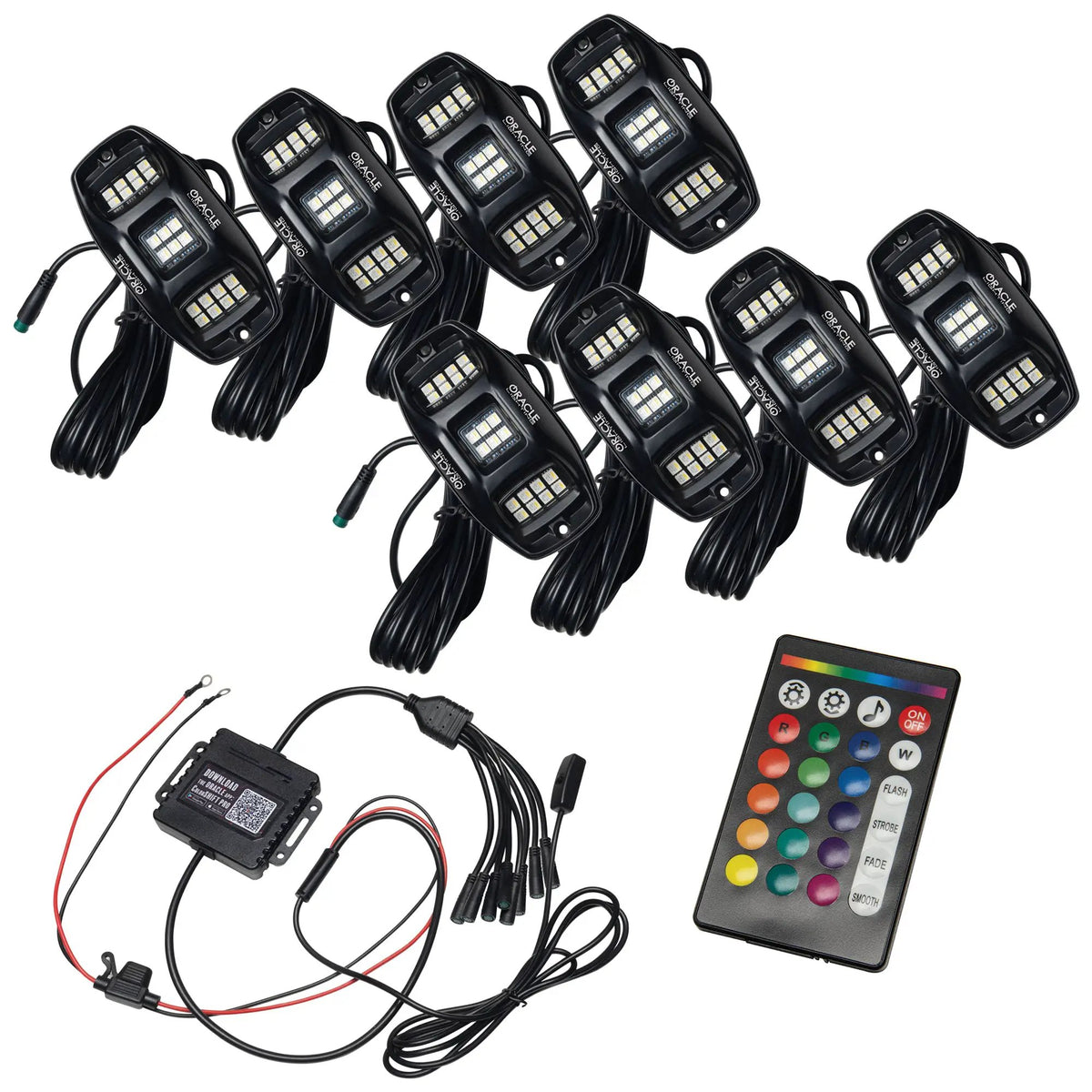 ORACLE Lighting ColorSHIFT RGB+W Underbody Wheel Well Rock Light Kit (8 PCS) by Oracle Lighting
