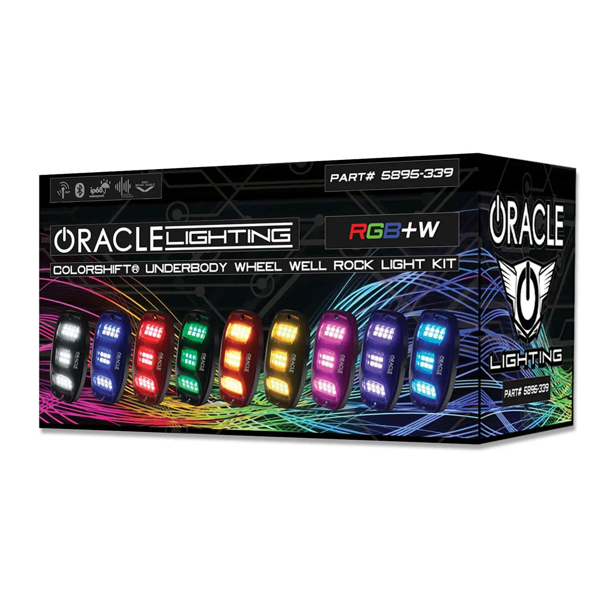 ORACLE Lighting ColorSHIFT RGB+W Underbody Wheel Well Rock Light Kit (4 PCS) by Oracle Lighting