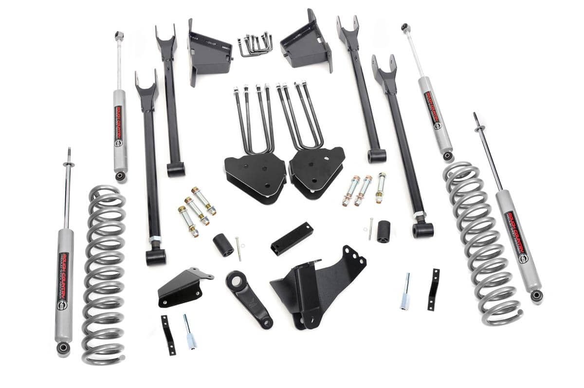 8 Inch Lift Kit | 4 Link | RR Blocks | Ford F-250/F-350 Super Duty 4WD (05-07) by Rough Country