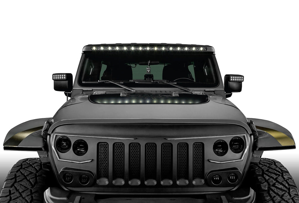 Integrated Windshield Roof LED Light Bar System for Wrangler JL / Gladiator JT by Oracle Lighting