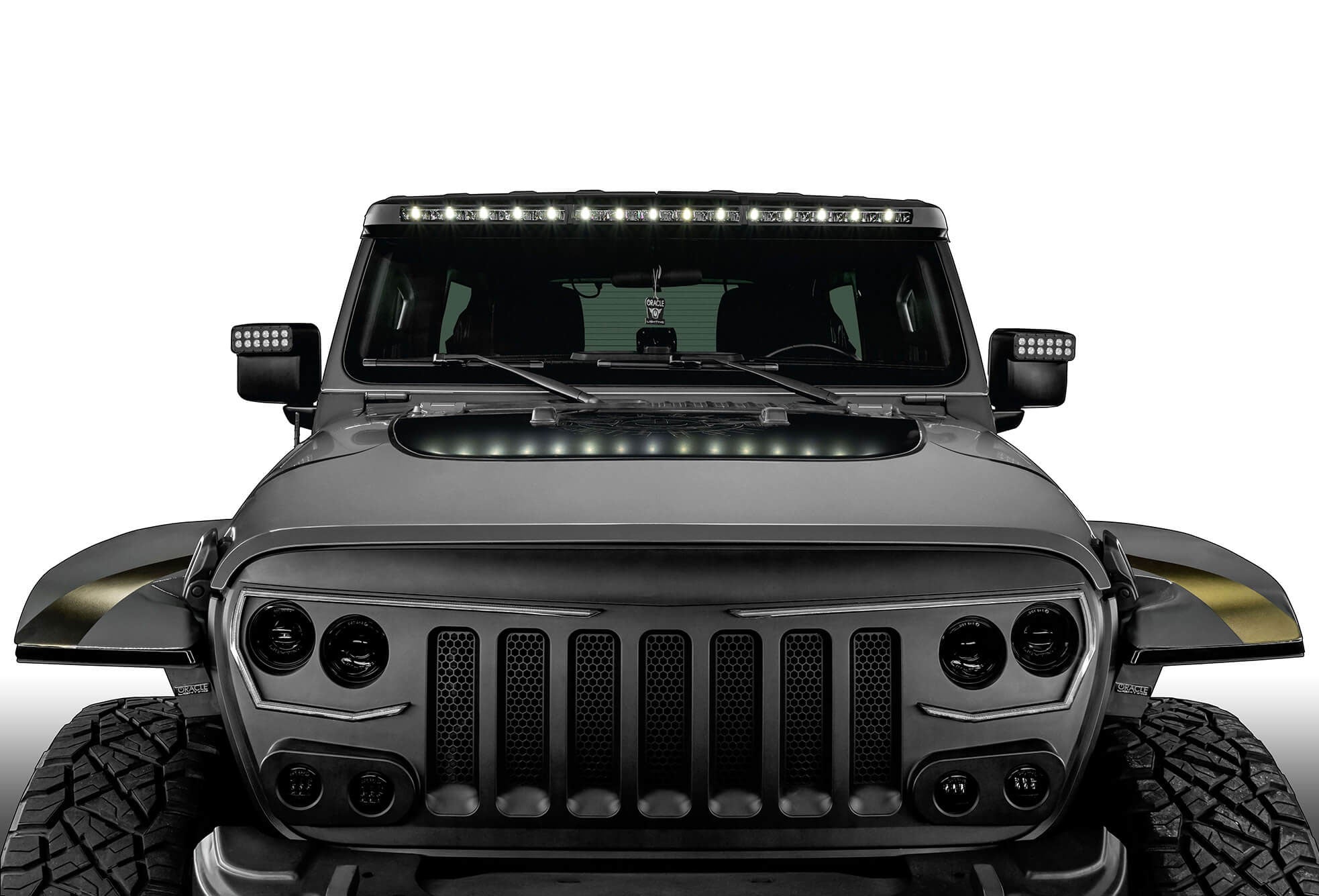 Integrated Windshield Roof LED Light Bar System for Wrangler JL / Gladiator JT by Oracle Lighting