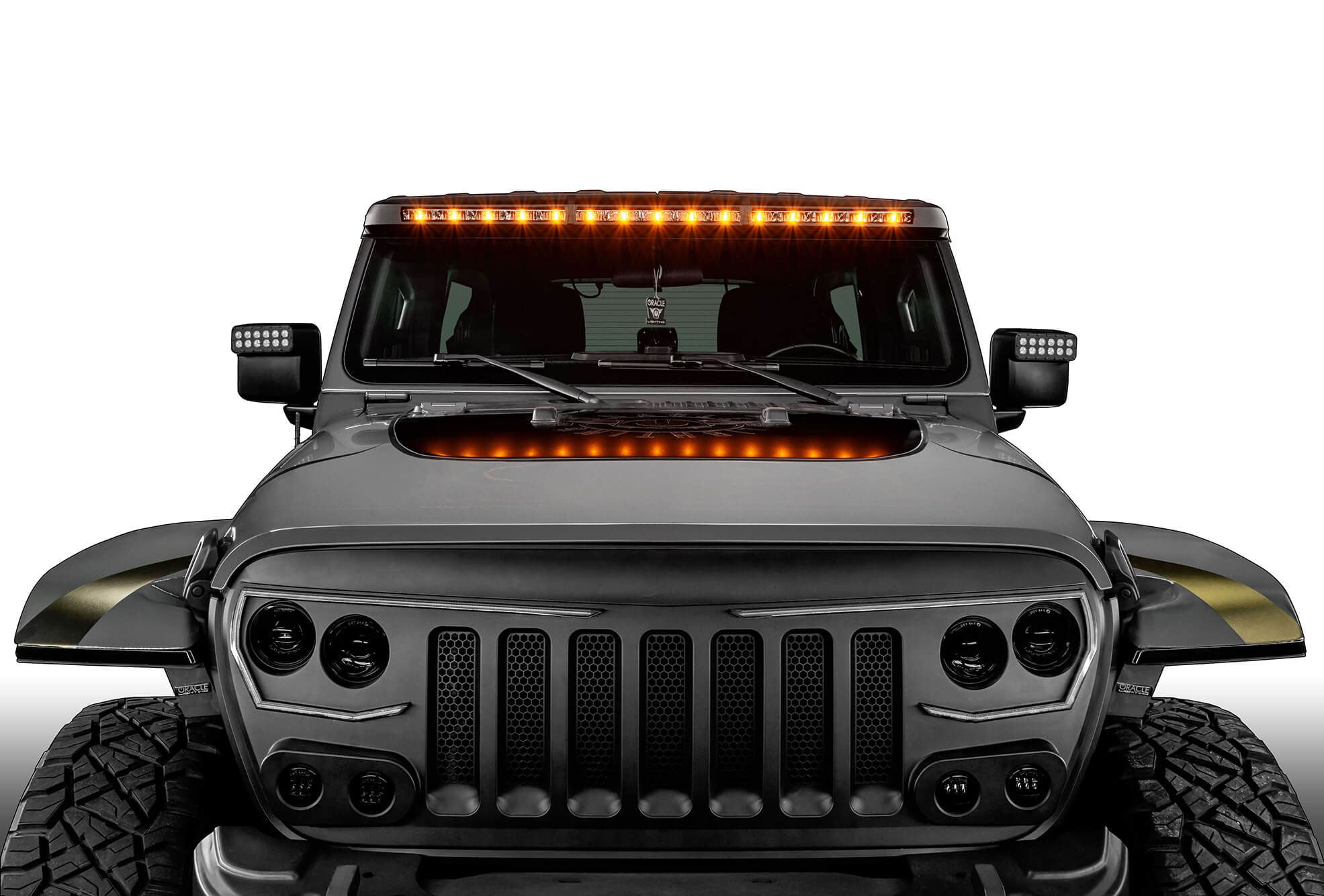 Integrated Windshield Roof LED Light Bar System for Wrangler JL / Gladiator JT by Oracle Lighting