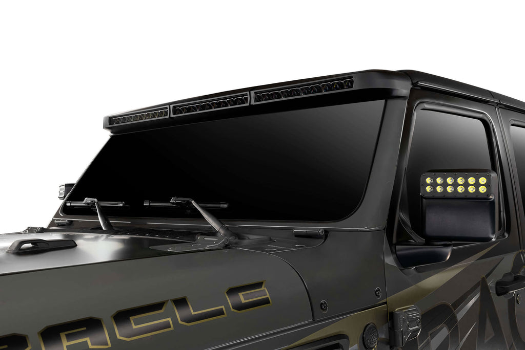 Integrated Windshield Roof LED Light Bar System for Wrangler JL / Gladiator JT by Oracle Lighting