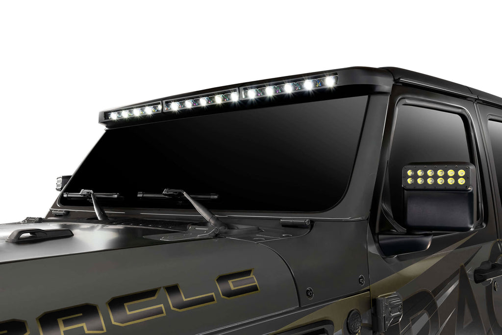 Integrated Windshield Roof LED Light Bar System for Wrangler JL / Gladiator JT by Oracle Lighting