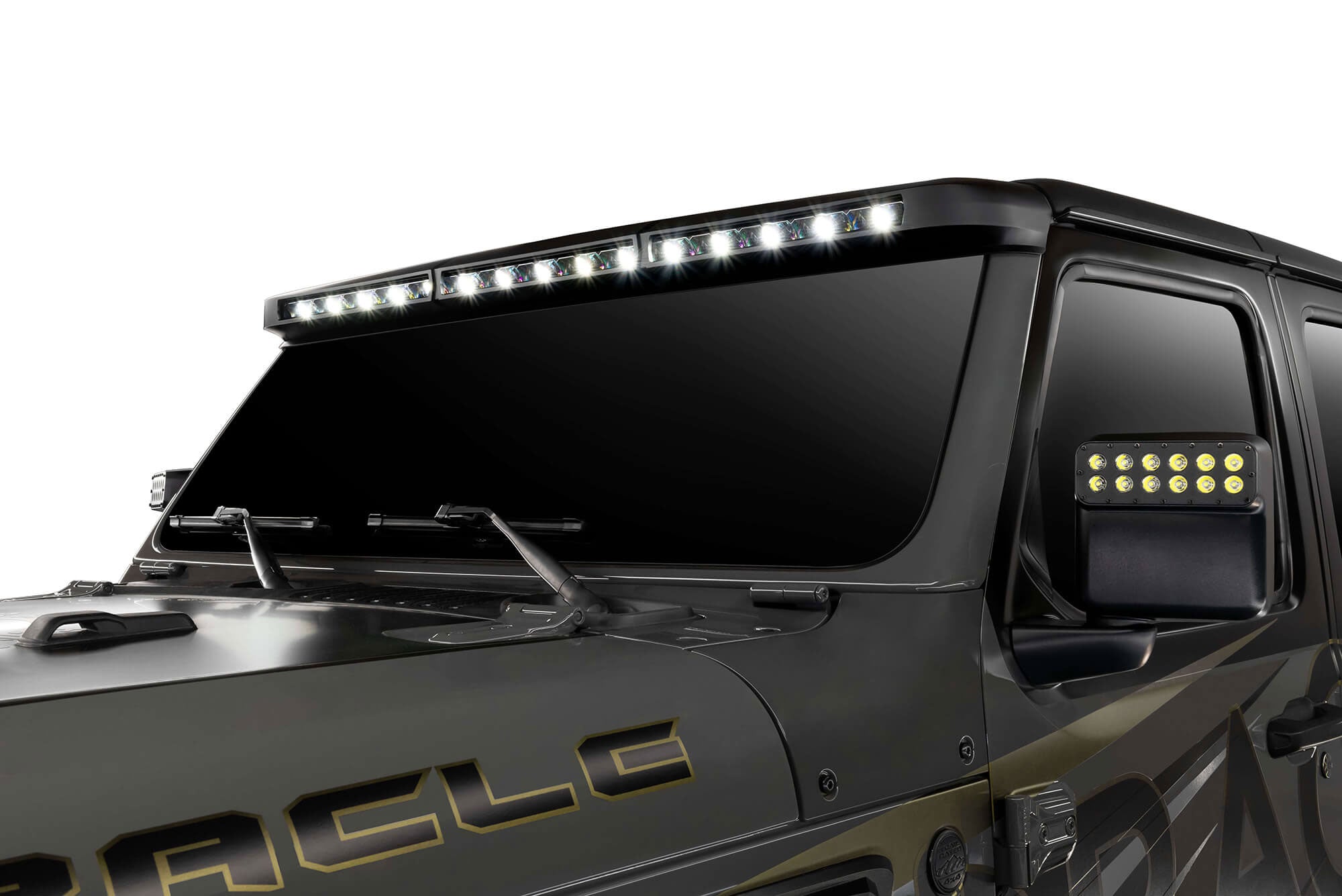 Integrated Windshield Roof LED Light Bar System for Wrangler JL / Gladiator JT by Oracle Lighting