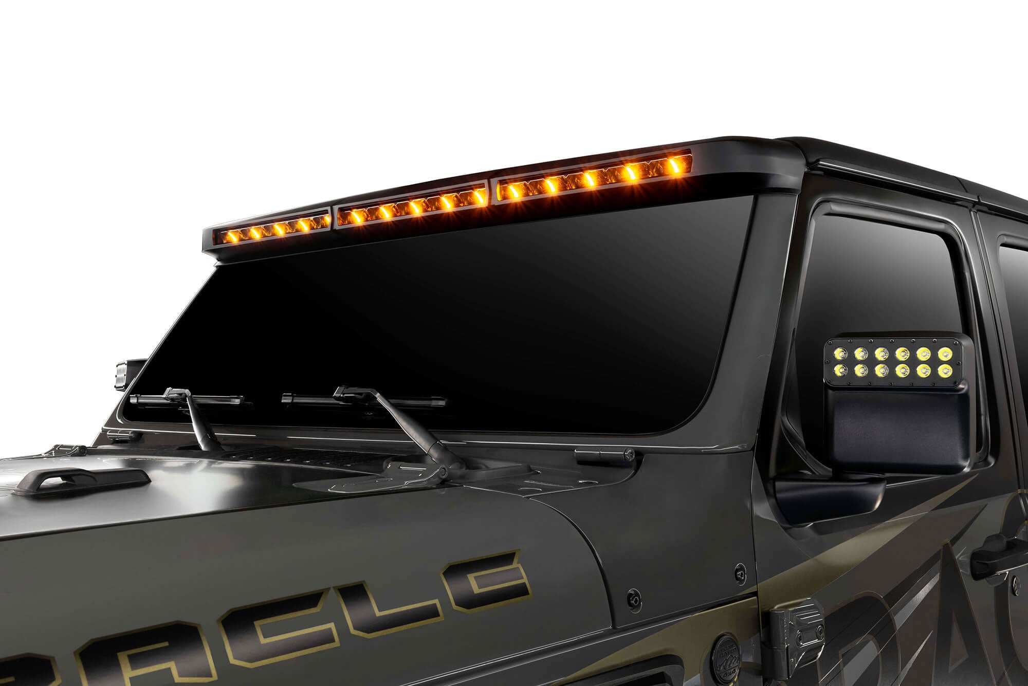 Integrated Windshield Roof LED Light Bar System for Wrangler JL / Gladiator JT by Oracle Lighting