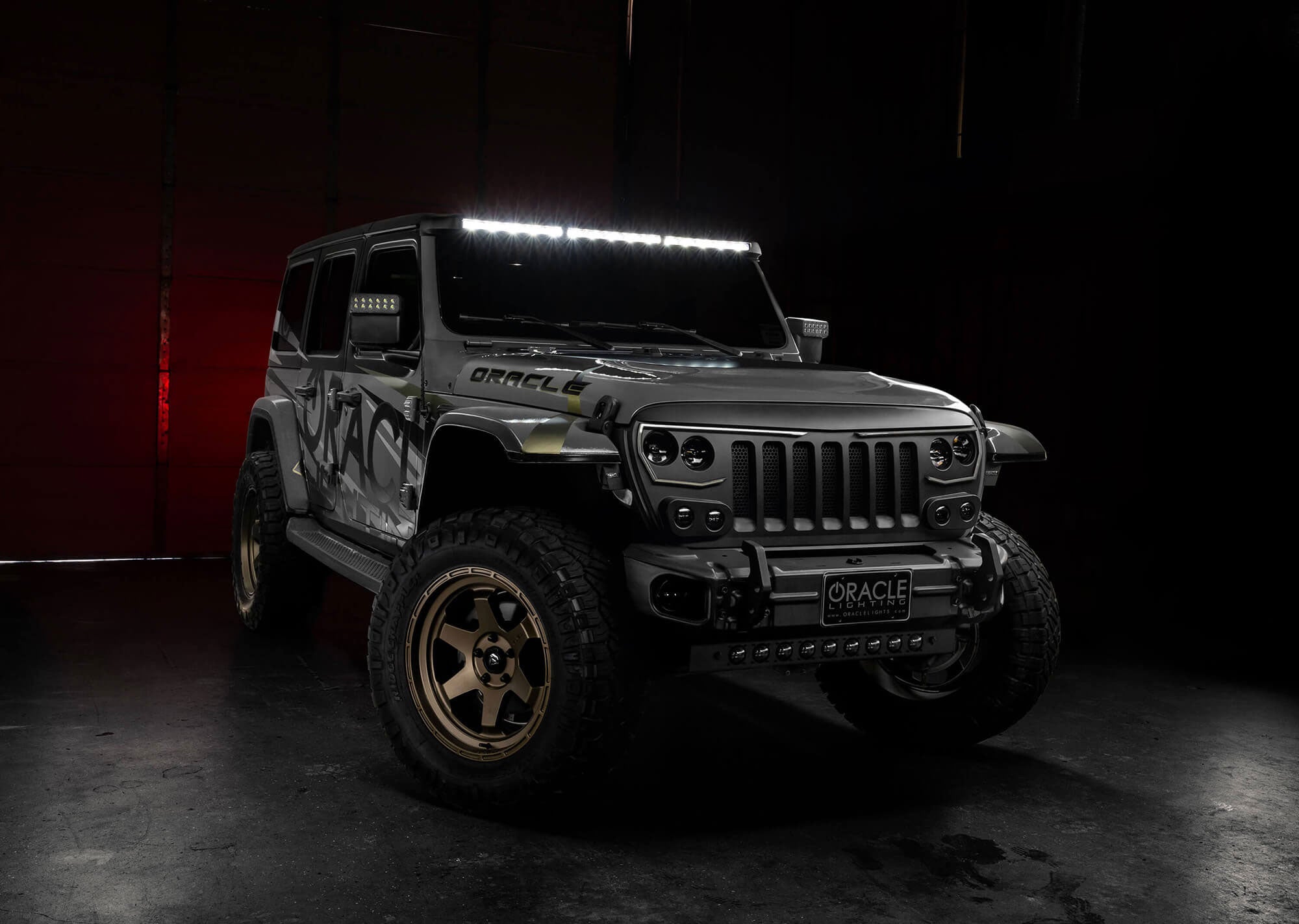 Integrated Windshield Roof LED Light Bar System for Wrangler JL / Gladiator JT by Oracle Lighting