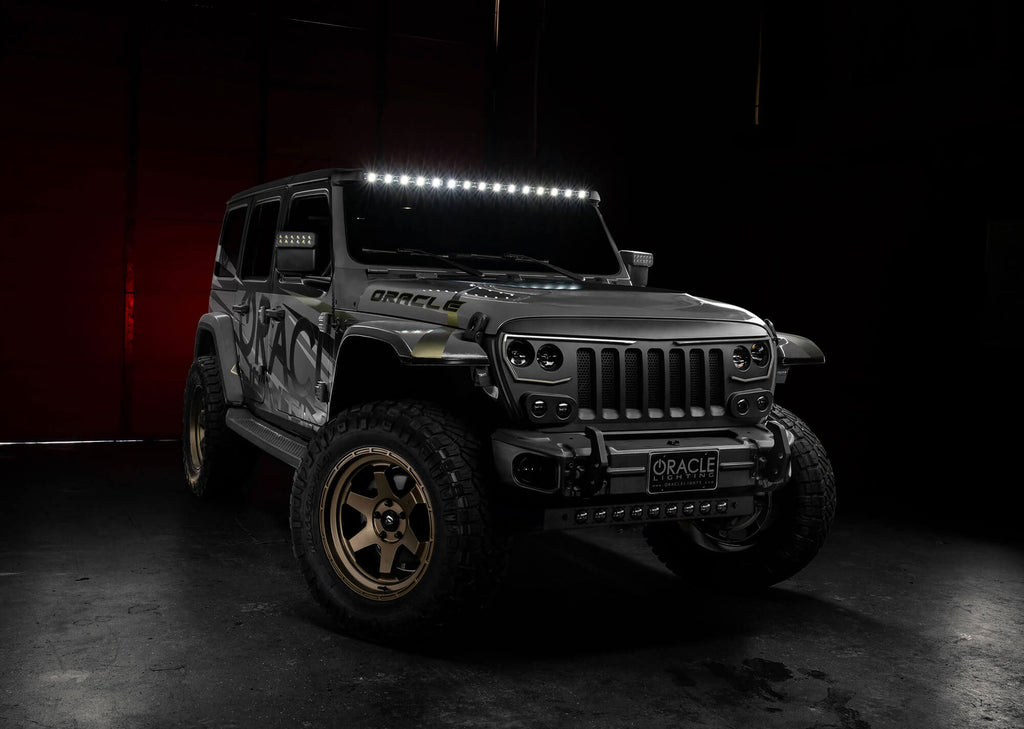 Integrated Windshield Roof LED Light Bar System for Wrangler JL / Gladiator JT by Oracle Lighting