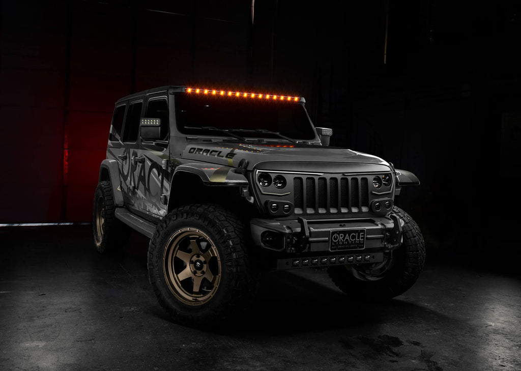 Integrated Windshield Roof LED Light Bar System for Wrangler JL / Gladiator JT by Oracle Lighting