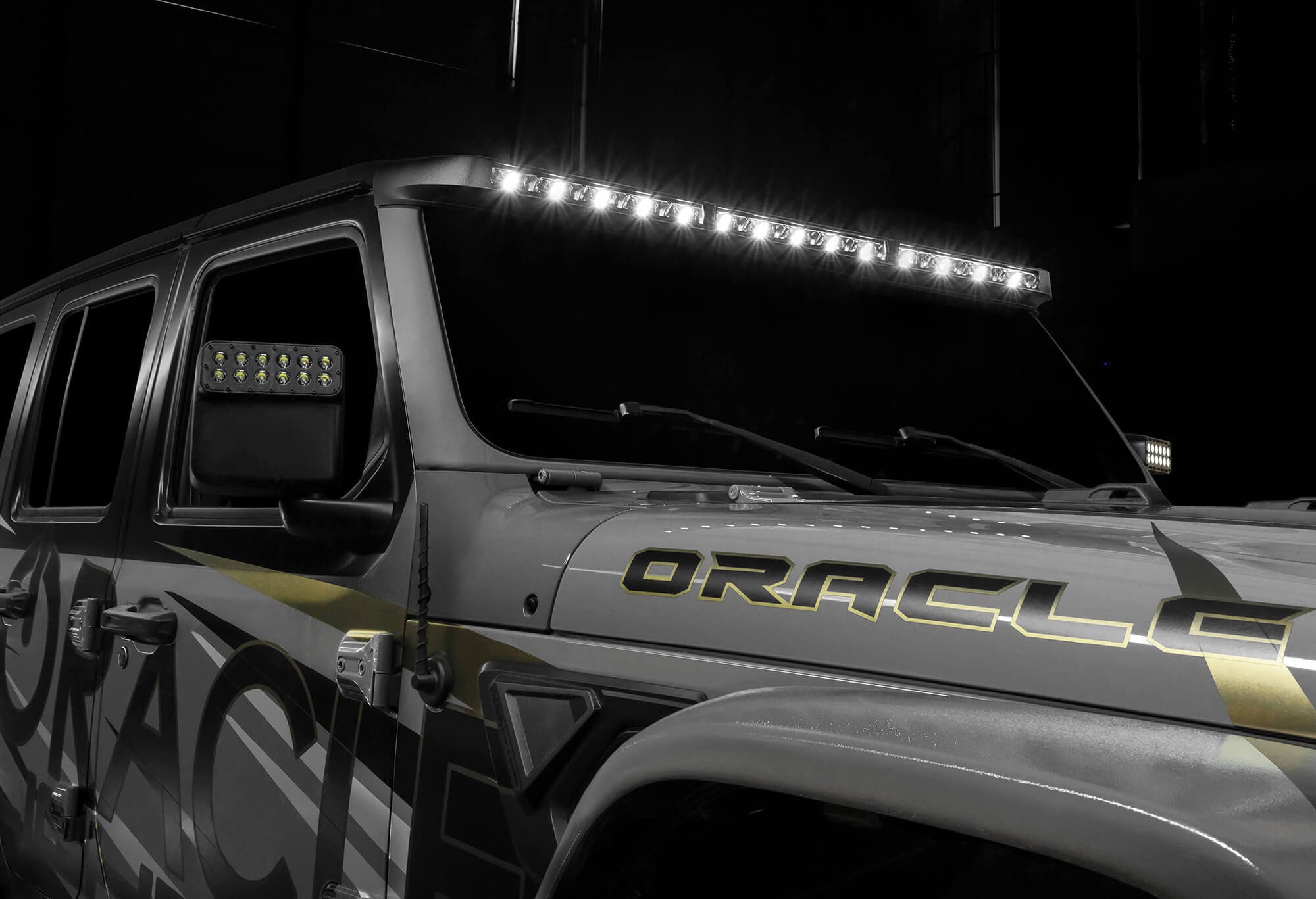 Integrated Windshield Roof LED Light Bar System for Wrangler JL / Gladiator JT by Oracle Lighting