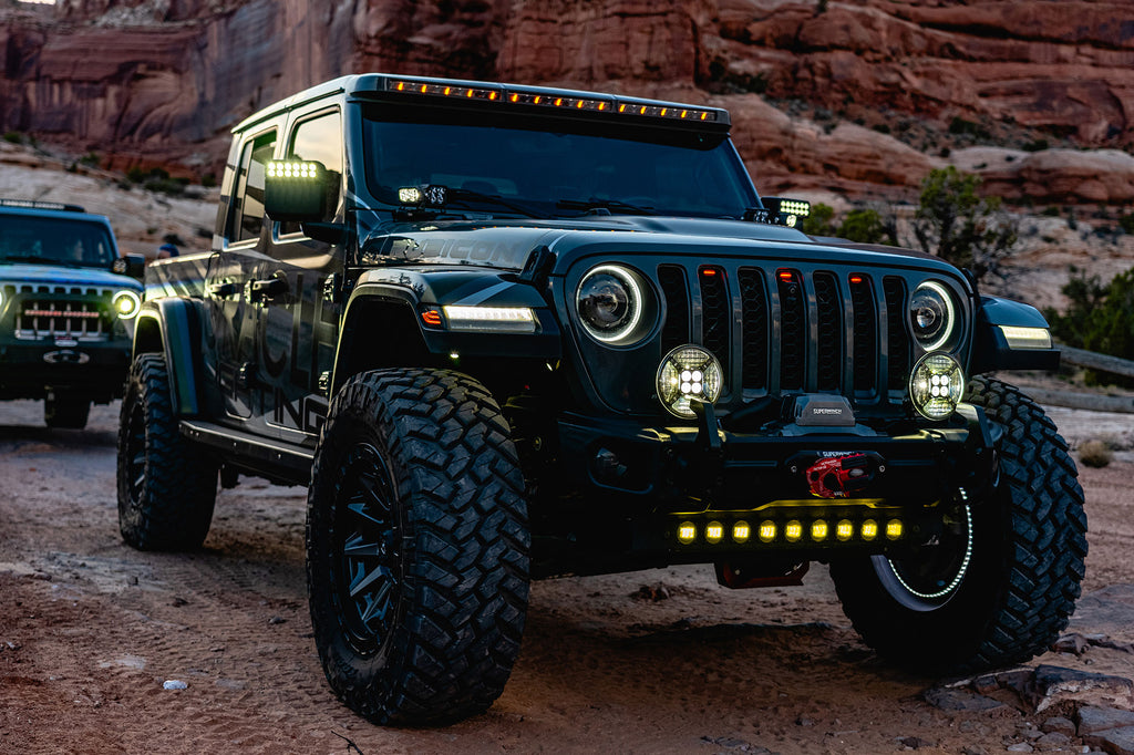 Integrated Windshield Roof LED Light Bar System for Wrangler JL / Gladiator JT by Oracle Lighting