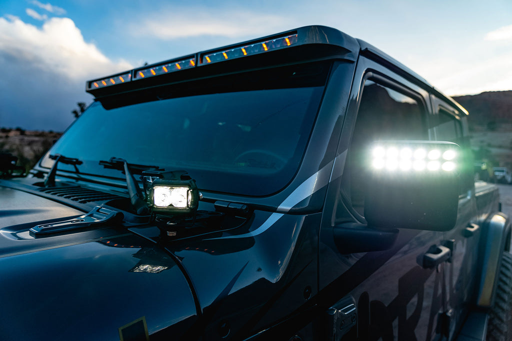 Integrated Windshield Roof LED Light Bar System for Wrangler JL / Gladiator JT by Oracle Lighting