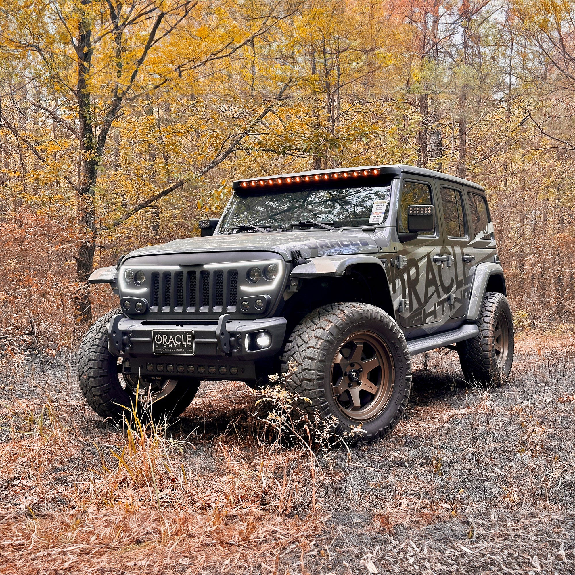 Integrated Windshield Roof LED Light Bar System for Wrangler JL / Gladiator JT by Oracle Lighting