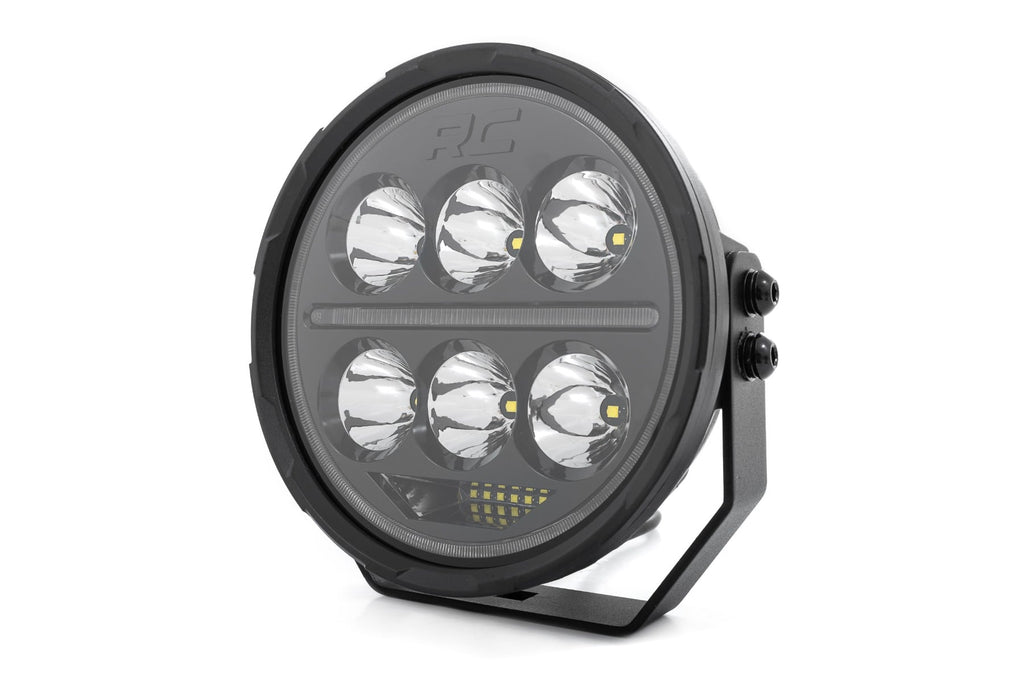 Black Series Halo LED Light Pair | White/Amber DRL | 6.5 Inch | Round by Rough Country