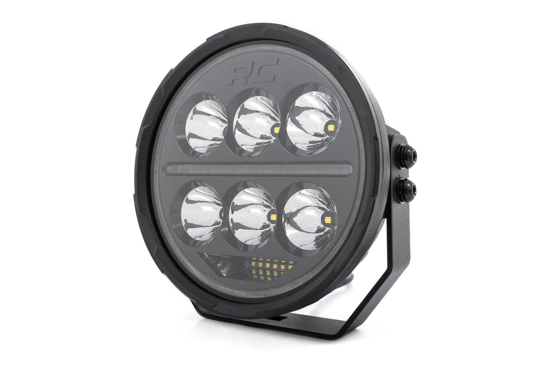 Black Series Halo LED Light Pair | White/Amber DRL | 6.5 Inch | Round by Rough Country