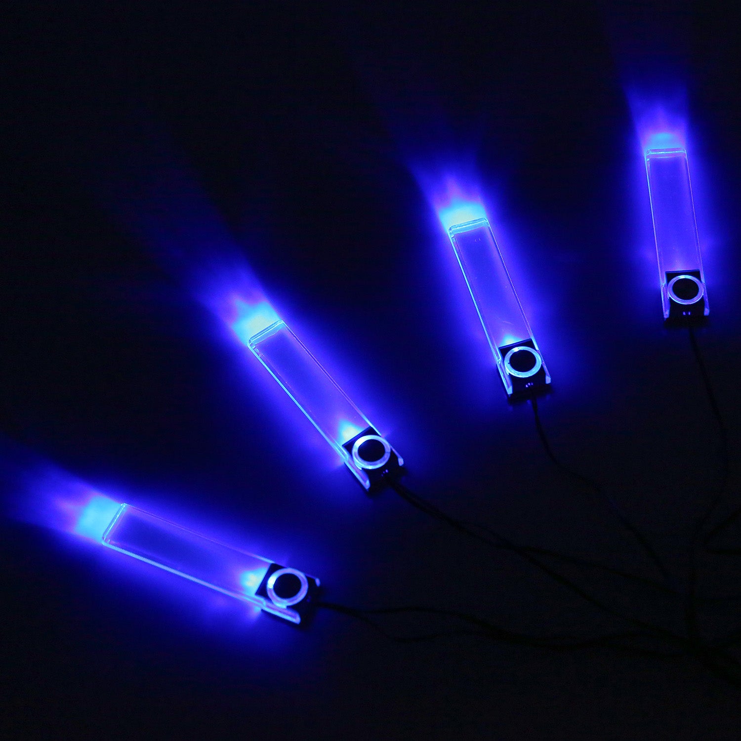 Four Piece Car Interior LED Atmosphere Light Decorative Lamp DC 12V Blue Glow For Vehicle Interior Ambience And Style by Nino Auto Repair
