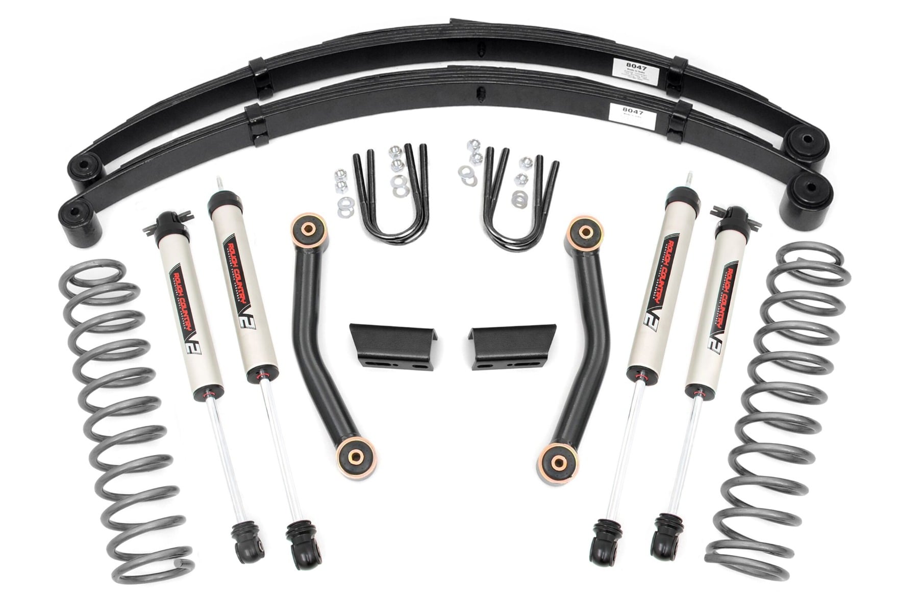 3 Inch Lift Kit | Series II | RR Springs | V2 | Jeep Cherokee XJ (84-01) by Rough Country