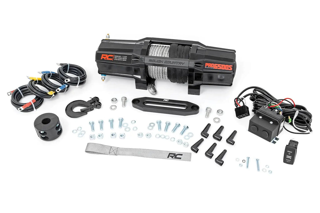 6500-LB Winch W/ Remote | UTV | Synthetic Rope by Rough Country