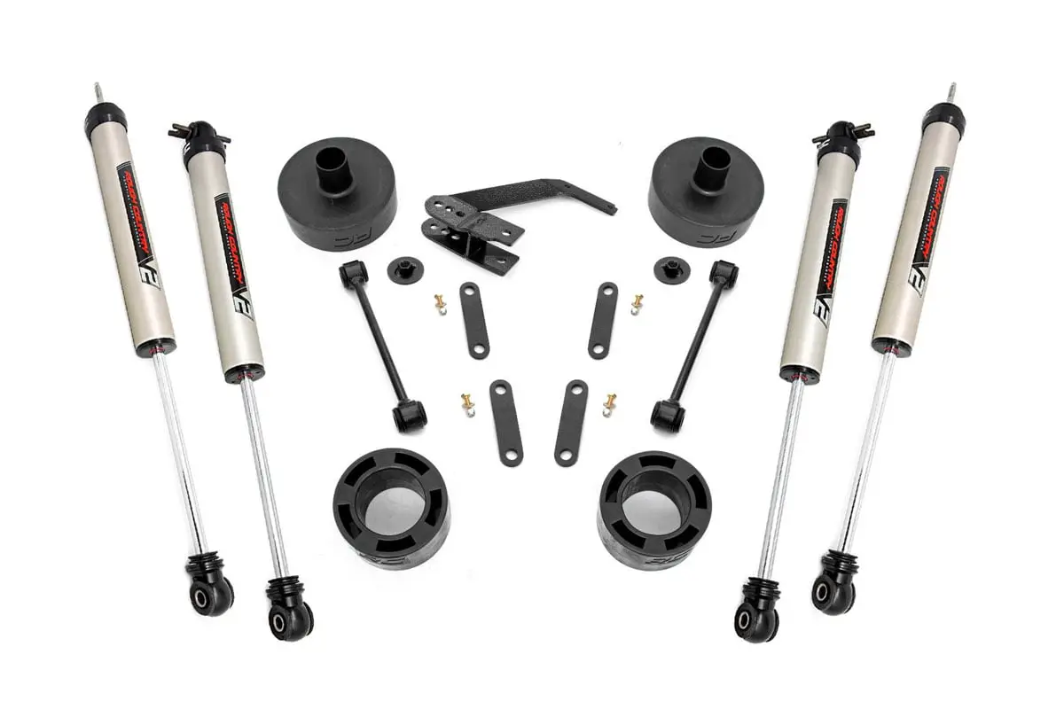 2.5 Inch Lift Kit | Spacers | V2 | Jeep Wrangler JK/Wrangler Unlimited (07-18) by Rough Country