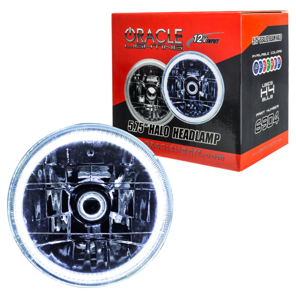 ORACLE Lighting Pre-Installed Lights 5.75 IN. Sealed Beam - White Halo by Oracle Lighting