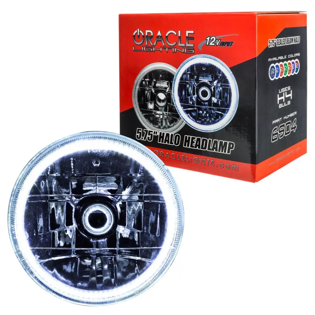 ORACLE Lighting Pre-Installed Lights 5.75 IN. Sealed Beam - White Halo by Oracle Lighting
