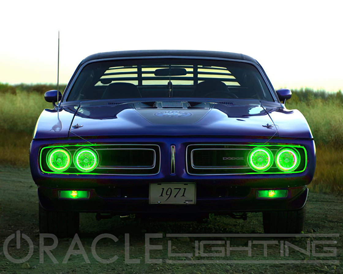 ORACLE Lighting Pre-Installed Lights 5.75 IN. Sealed Beam - Green Halo by Oracle Lighting