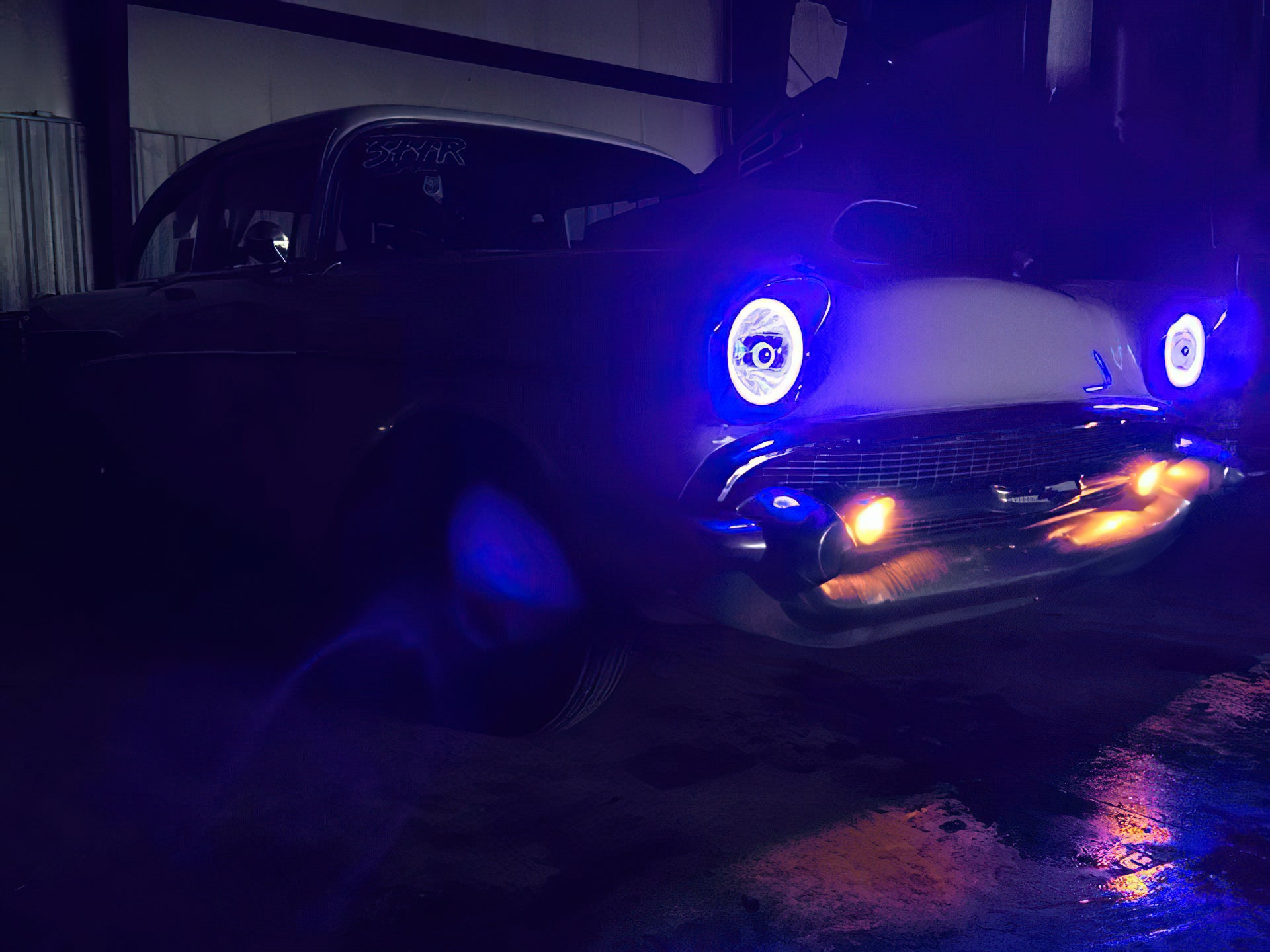 Pre-Installed Lights 7 IN. Sealed Beam - Blue Halo by Oracle Lighting
