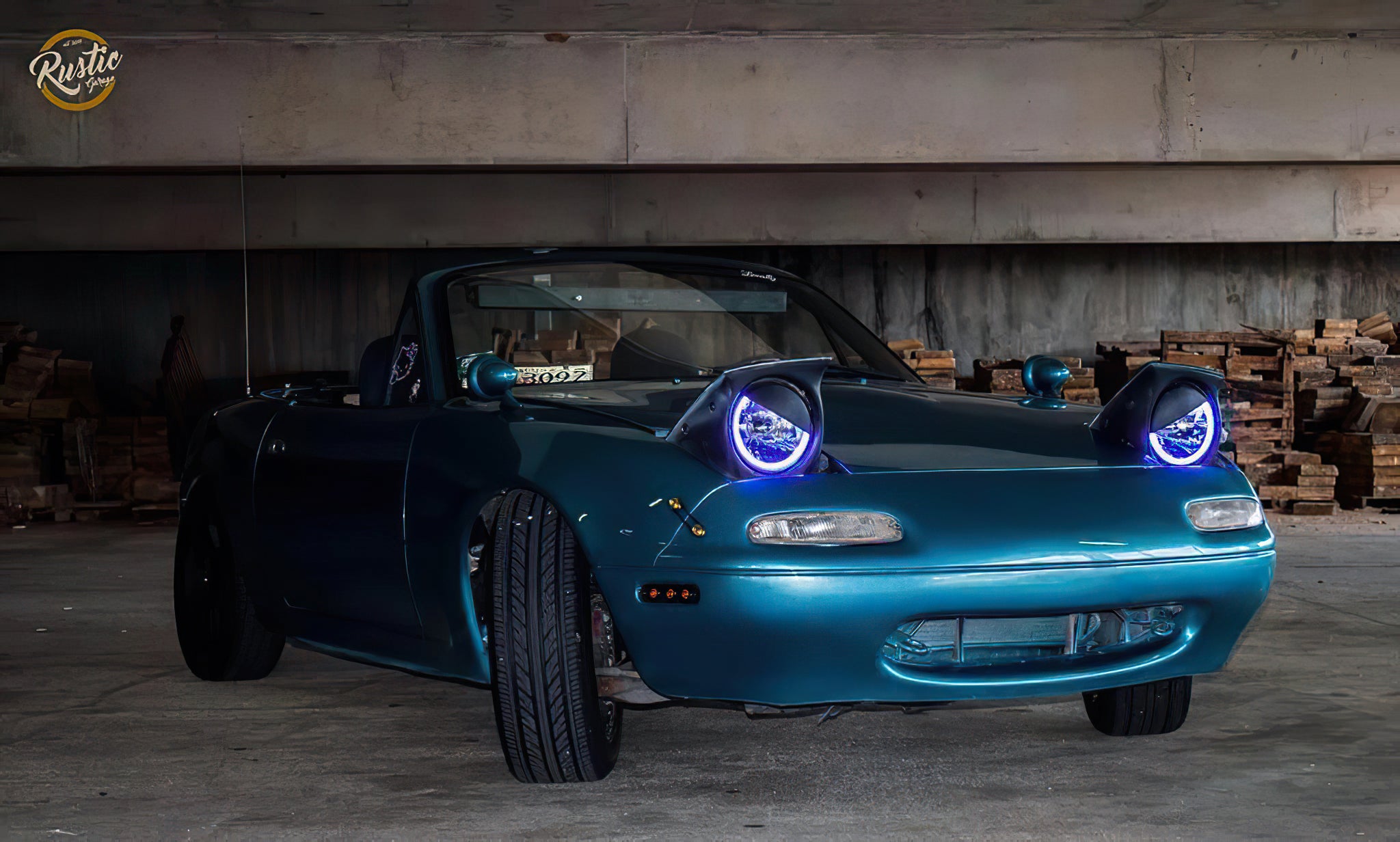 Pre-Installed Lights 7 IN. Sealed Beam - Blue Halo by Oracle Lighting