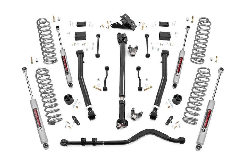 3.5 Inch Lift Kit | Adj LCA | FR D/S | Jeep Wrangler JL Rubicon 4WD (18-23) by Rough Country