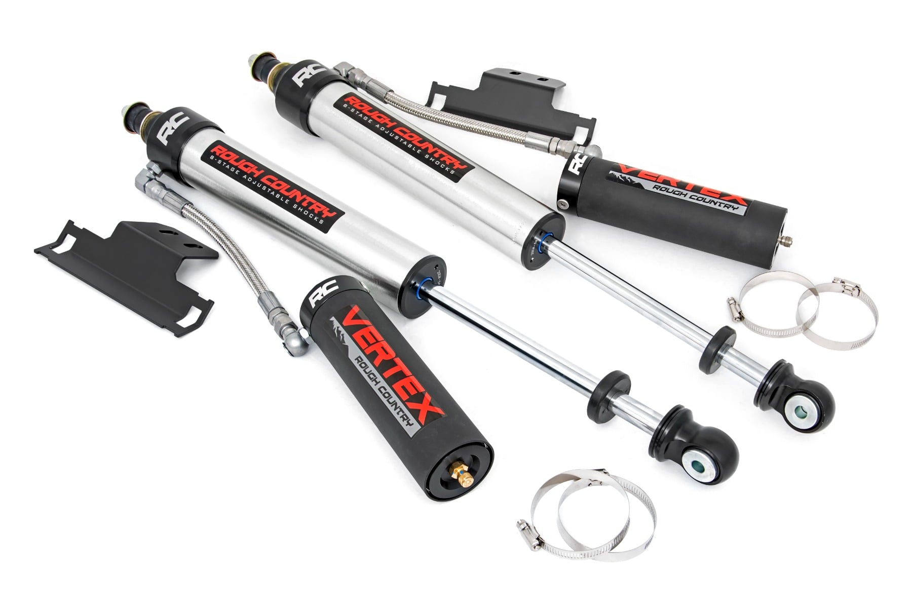 Vertex 2.5 Reservoir Rear Shocks | 3" | Toyota Tacoma 2WD/4WD (2005-2023) by Rough Country