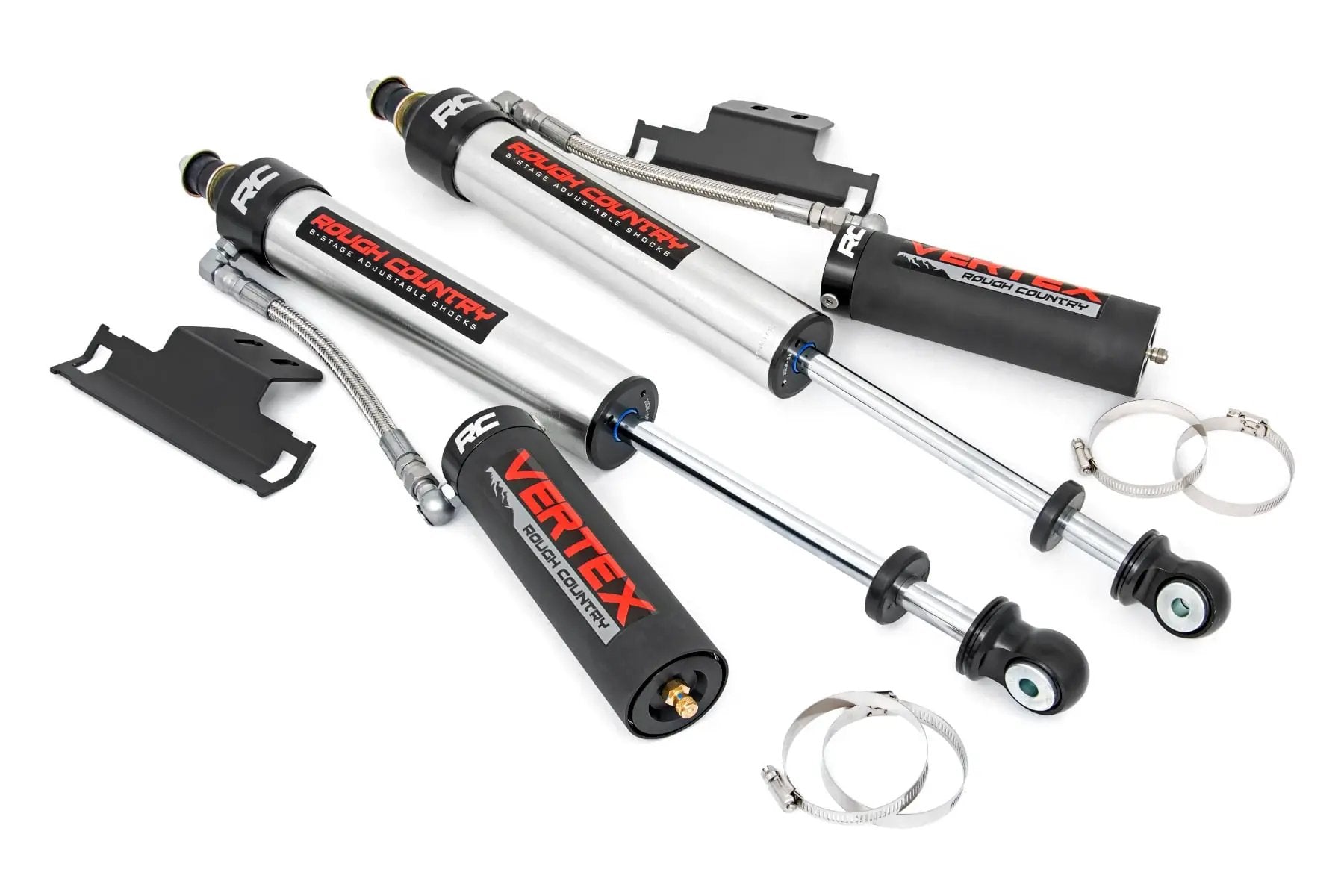 Vertex 2.5 Reservoir Rear Shocks | 3" | Toyota Tacoma 2WD/4WD (2005-2023) by Rough Country