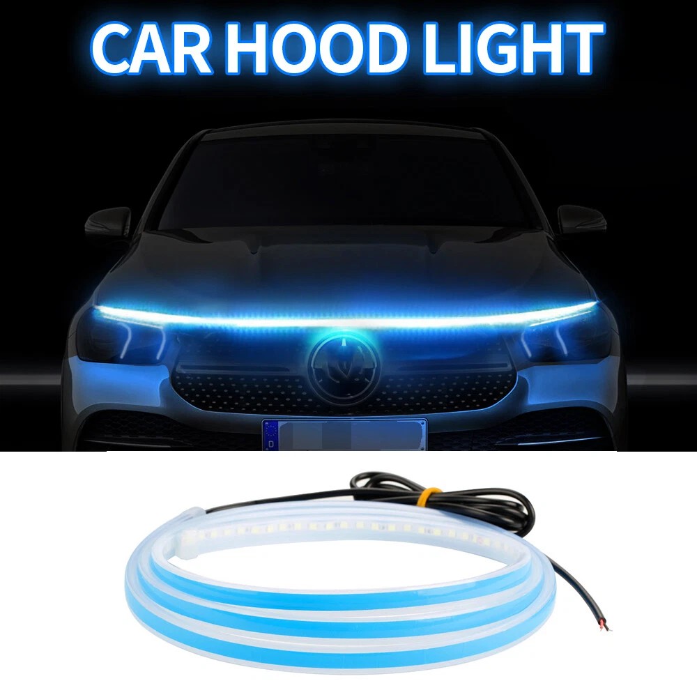 180cm 12V Car Front Hood LED Daytime Running Decorative Flexible Light Strip Waterproof IP68 for Cars Trucks SUVs by Nino Auto Repair